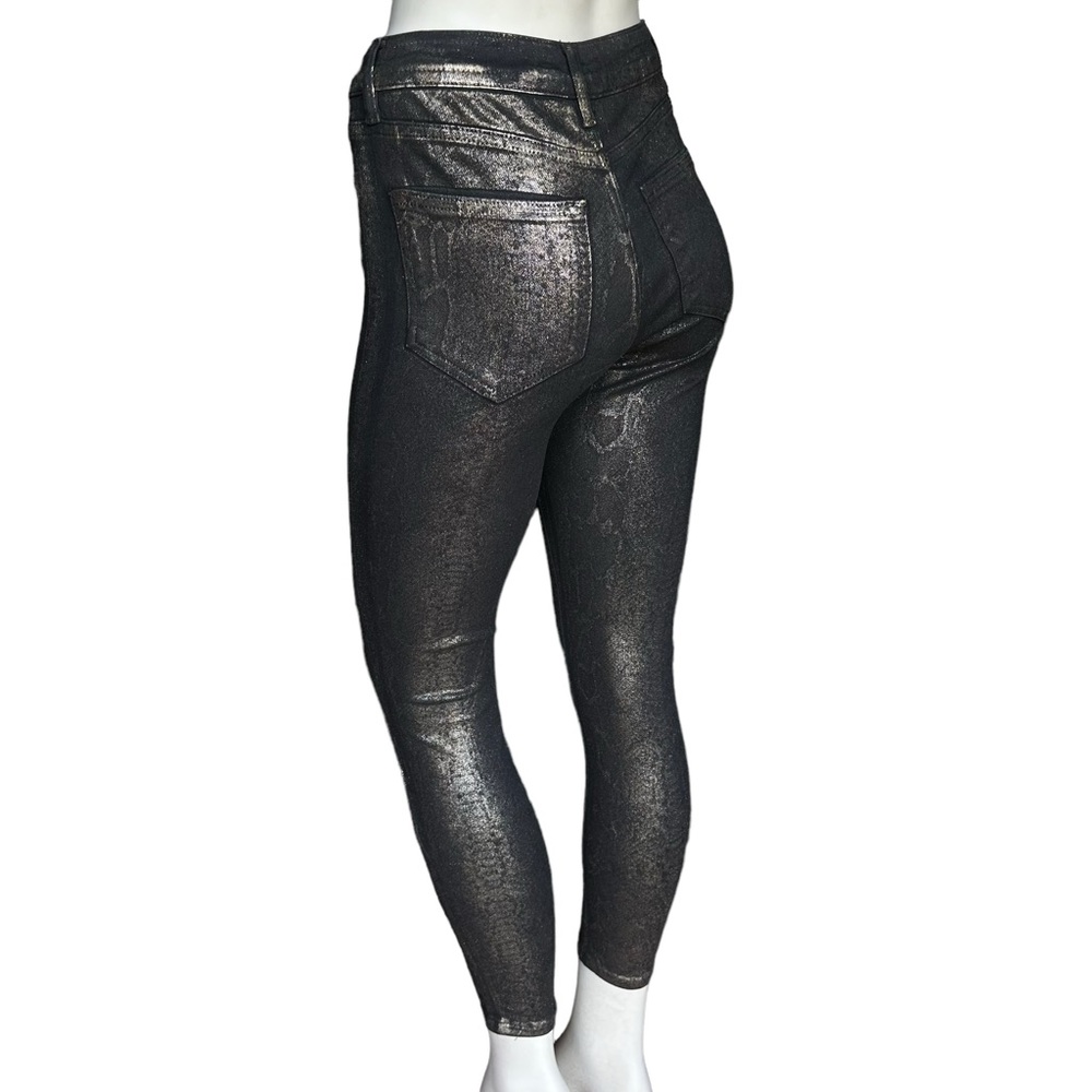 All Saints Miller Snakeskin Print Metallic Foil Grunge Jeans Size 25 - Picture 8 of 12